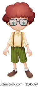 illustration of a boy on a white background