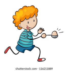 illustration of a boy on a white background