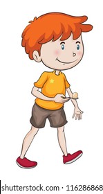 illustration of a boy on a white background