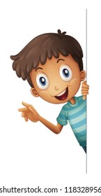 illustration of a boy on a white background