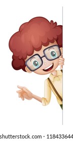 illustration of a boy on a white background