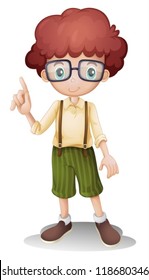 illustration of a boy on a white background