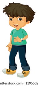 illustration of a boy on a white background