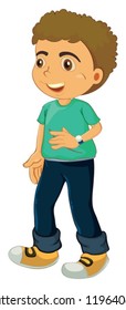 illustration of a boy on a white background