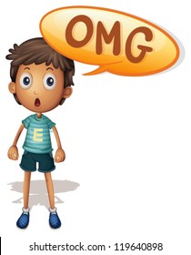 illustration of a boy on a white background