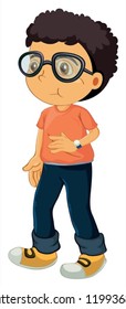 illustration of a boy on a white background