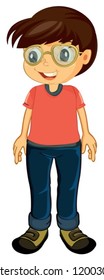 illustration of a boy on a white background