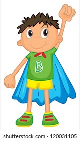 ilustración de un niño de fondo blanco