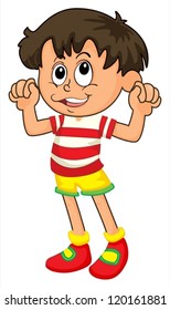 illustration of a boy on a white background