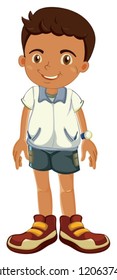 illustration of a boy on a white background