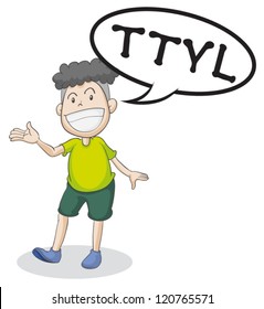 illustration of a boy on a white background