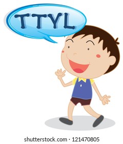 ilustración de un niño de fondo blanco