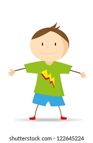 illustration of a a boy on a white background.