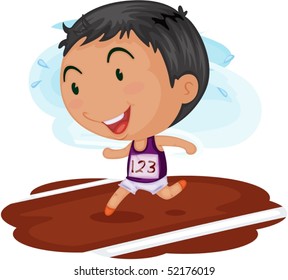 Illustration of a boy on a white background