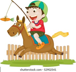 Illustration of a boy on a white background