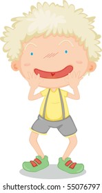 Illustration of a boy on white background