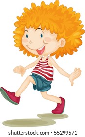 Ilustración de un niño con fondo blanco