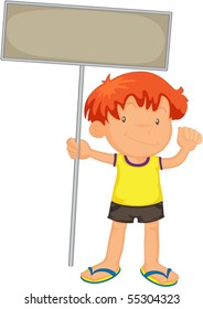 Ilustración de un niño de fondo blanco