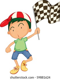 illustration of a boy on a white background