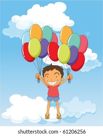 illustration of a boy on a white background