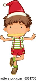 Ilustración de un niño de fondo blanco