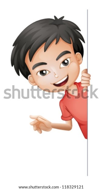Illustration Boy On White Background Stock Vector (Royalty Free) 118329121