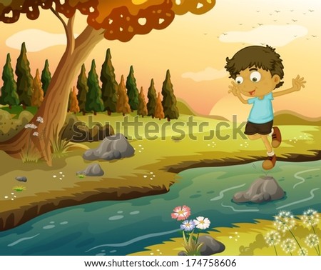 Similar – Image, Stock Photo On the stones Playing