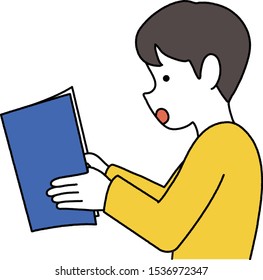Illustration of a boy reading a book
Easy to use in educational fields