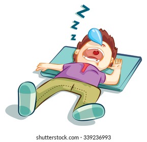 Illustration Boy Sleeping Snore Stock Vector (Royalty Free) 339236993 ...