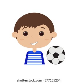 illustration of a boy soccer player