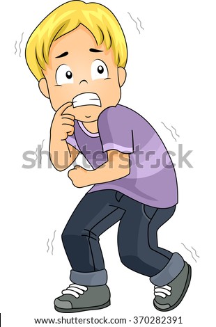 Illustration of a Boy Terrified of a situation