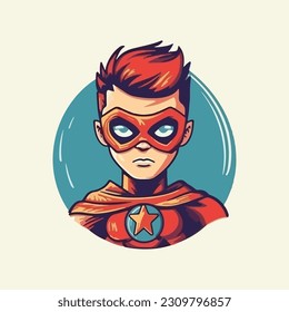 illustration of boy that be the super hero