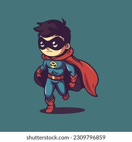 illustration of boy that be the super hero