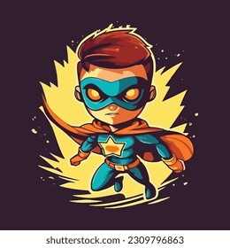 illustration of boy that be the super hero