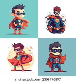 illustration of boy that be the super hero