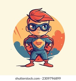 illustration of boy that be the super hero