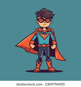 illustration of boy that be the super hero