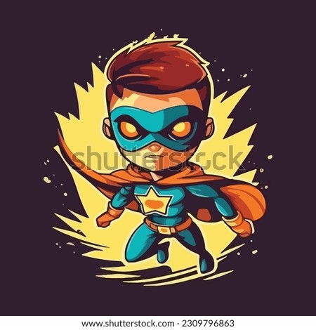 illustration of boy that be the super hero