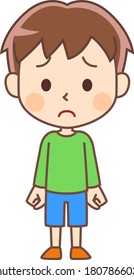 Ilustración de un niño en problemas
