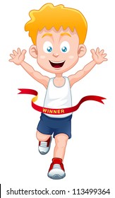 illustration of Boy the winner