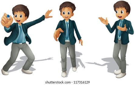 illustration of boys on a white background