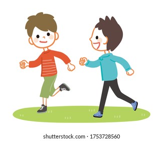 園児 走る のイラスト素材 画像 ベクター画像 Shutterstock