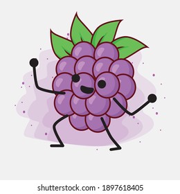 An Illustration of Boysenberry Cute Vector Character
