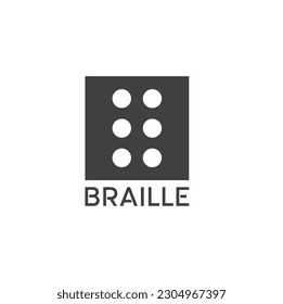 illustration of braille, braille reading, vector art.