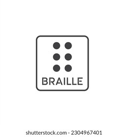 illustration of braille, braille reading, vector art.