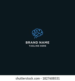 Illustration of Brain Technology Logo Design. Digital Tech Tech Logo Design Digital Tech Tech Logo