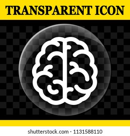 Illustration of brain vector circle transparent icon