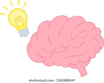 Illustration of the brain when something flashes