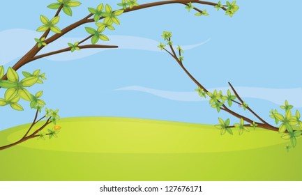 Illustration der Äste eines Baumes