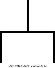 Illustration of a branching line splitting into two